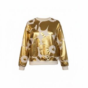 Marimekko Unikko Gold Oversized Sweatshirt XS (Fits M)